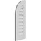 Ekena Millwork Quarter Round Top Left Surface Mount PVC Gable Vent w/ 3-1/2"W x 1"P Standard Frame, 12"W x 32"H GVPQL12X3201SN - alternate 2